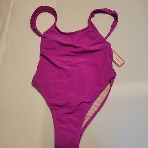 Juniors' Xhilaration One Piece Swimsuit, Purple, Medium, Brand NEW